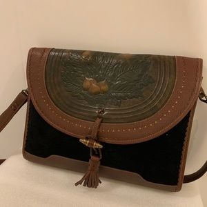 Vintage Longhi Leather & Suede Hand Bag